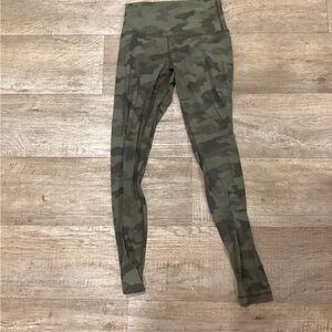 lululemon athletica Green Camo Leggings